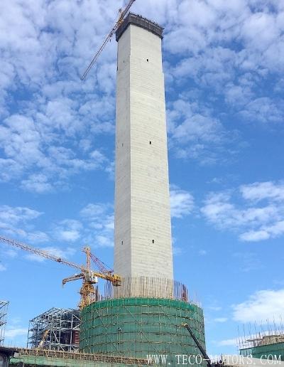 廣東陸豐甲湖灣項目煙囪順利到頂