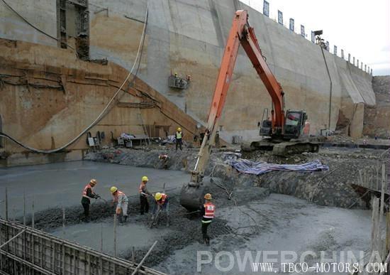 【電廠】老撾南歐江一級水電站二期工程首倉混凝土澆筑