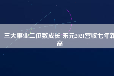 三大事業二位數成長 東元2021營收七年新高