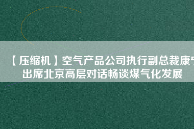 【壓縮機】空氣產(chǎn)品公司執(zhí)行副總裁康寧出席北京高層對話暢談煤氣化發(fā)展