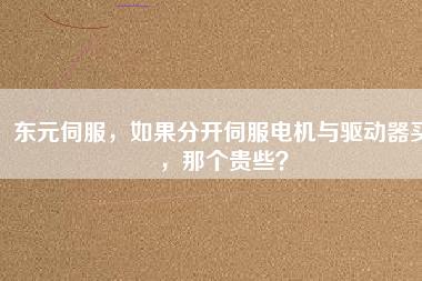 東元伺服，如果分開伺服電機與驅動器買，那個貴些？