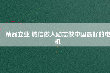 精品立業 誠信做人勵志做中國最好的電機
          