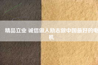 精品立業 誠信做人勵志做中國最好的電機
          