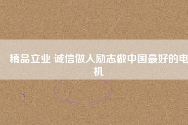 精品立業 誠信做人勵志做中國最好的電機
          