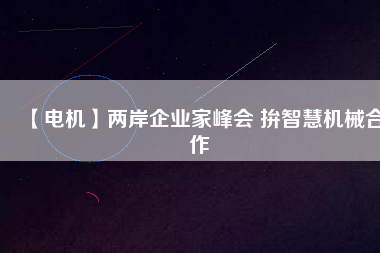 【電機】兩岸企業家峰會 拚智慧機械合作
          