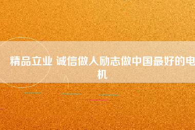 精品立業 誠信做人勵志做中國最好的電機
          