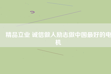 精品立業 誠信做人勵志做中國最好的電機
          