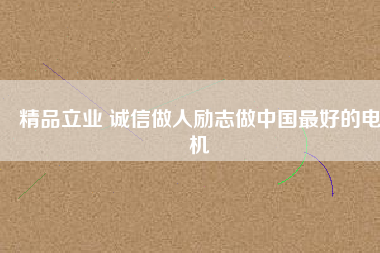 精品立業 誠信做人勵志做中國最好的電機
          