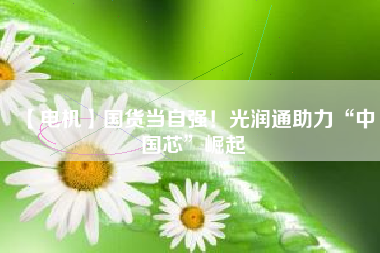 【電機】國貨當自強！光潤通助力“中國芯”崛起